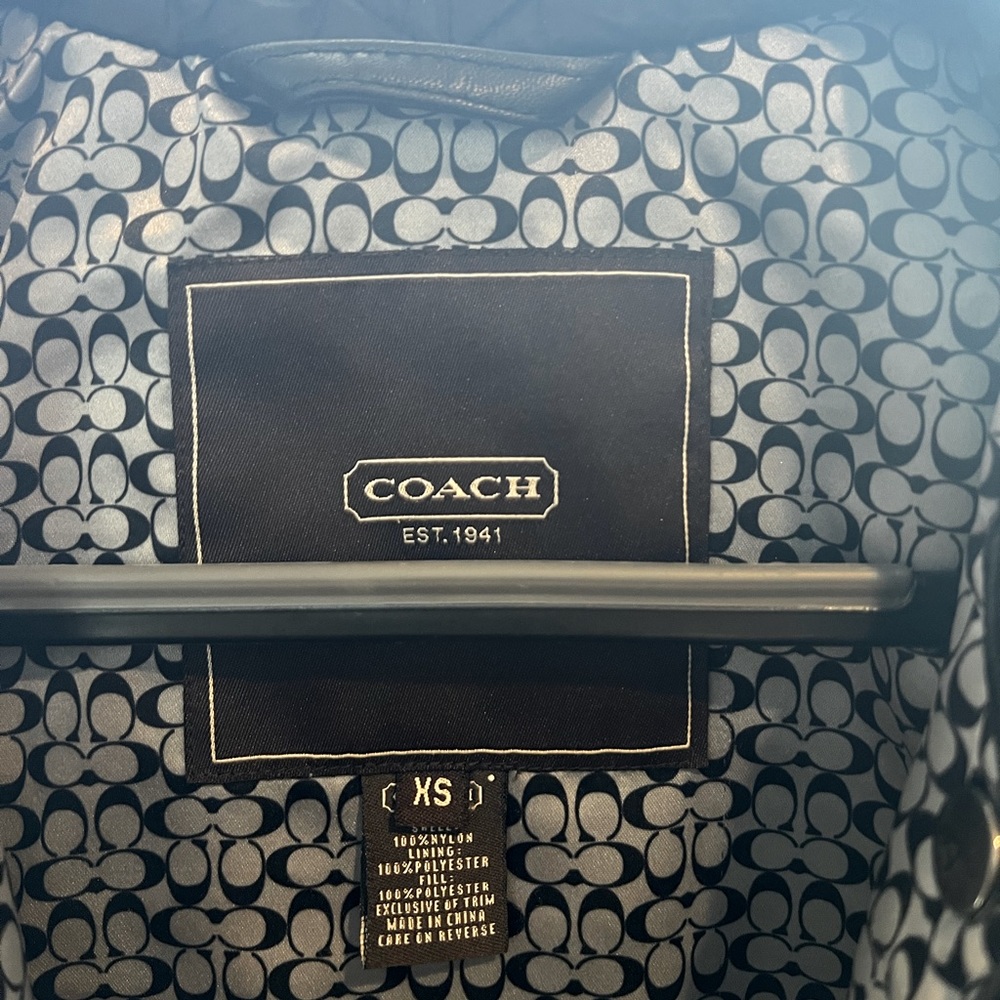 Coach quilted leather trim jacket - Picture 2 of 10
